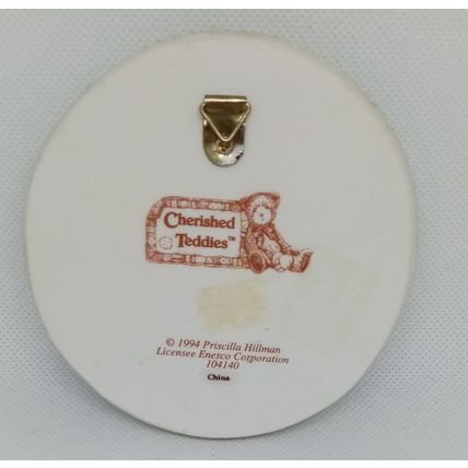 Cherished Teddies Charity Plaque 1994 Enesco Wall Hangable
