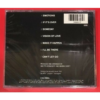 MTV UNPLUGGED [EP] by MARIAH CAREY (CD, 1992 - Columbia - USA) BRAND NEW SEALED!