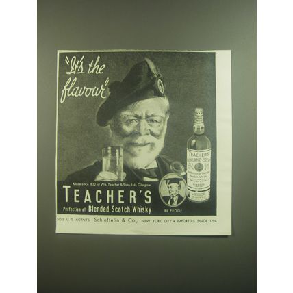 1945 Teacher's Scotch Advertisement