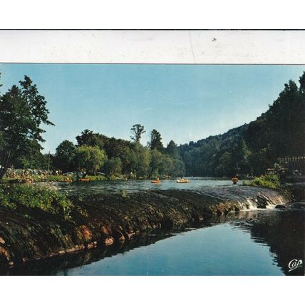 Clecy Le Barrage et le camping France Postcard used creased