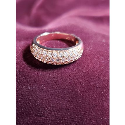 Janice Pave Wedding Band with AAA CZ Diamonds