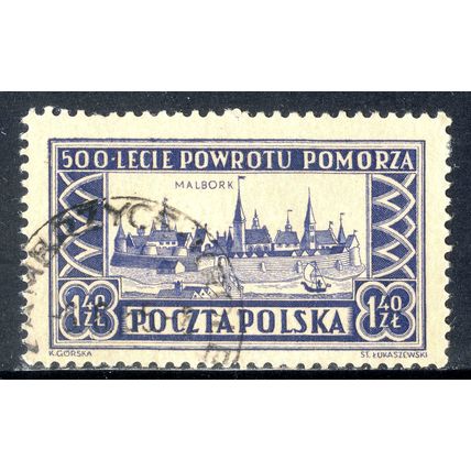 POLAND 1954 500th Anniversary of Recovery of Pomerania 1.40 Z USED