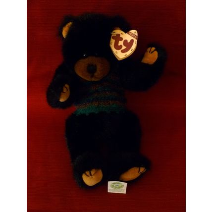 BORIS TY COLLECTIBLE ARTICULATED RETIRED BEAR IN SWEATER VEST 1993