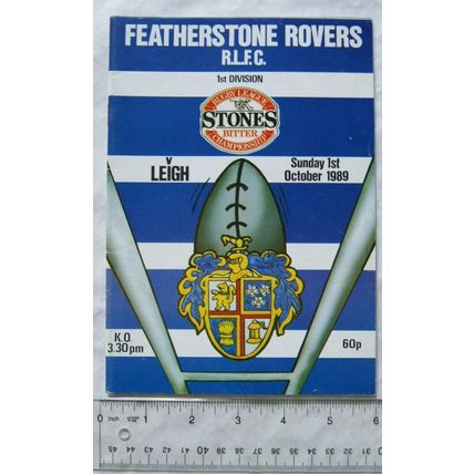 1989 programme Featherstone Rovers v. Leigh