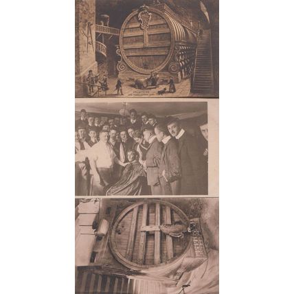 Das Heidelberg Fass Antique 3x Postcard