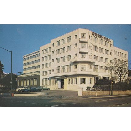 Queens Hotel Meyrick Road Bournemouth 1970s Postcard