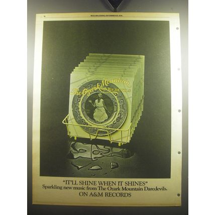 1974 The Ozark Mountain Daredevils It'll Shine When It Shines Album Ad
