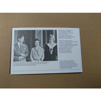 British Royal Wedding Presentation Pack Number 127A 1981