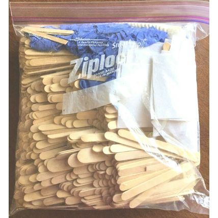 Waxing Sticks, Non-woven Pre-cut Waxing Strips and gloves in gallon bag Supplies