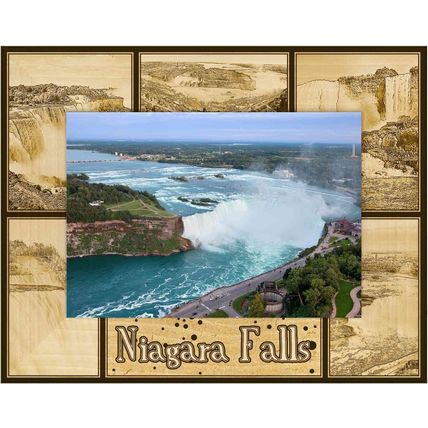 Niagara Falls Laser Engraved Wood Picture Frame Landscape (4 x 6)