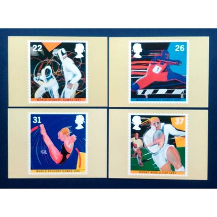 1991 SPORT '91 P.H.Q.'S WITH A SHEFFIELD PICTORIAL F.D.I. POSTMARK #00212