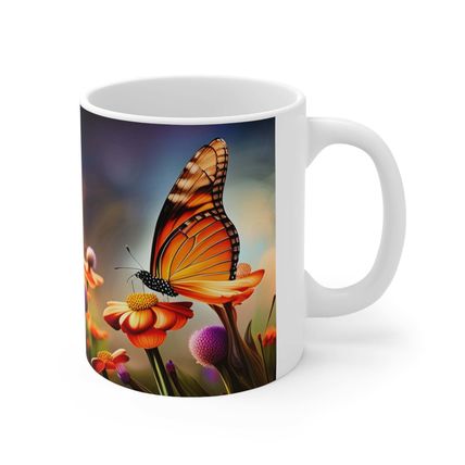 November Topaz Birth Month Colors Fairies & Butterflies #2 Mug 11oz AI Decorativ