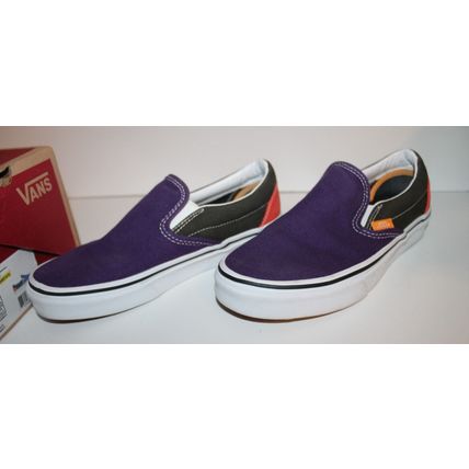 Vans Womens Shoes Size 6 Mens 4.5 Classic Slip On Shoes Purple White w Box
