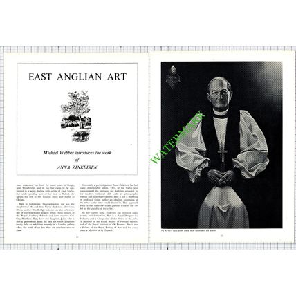 Anna Zinkeisen Artist Suffolk Rev Leslie Brown St Edmunsbury - 1975 Article