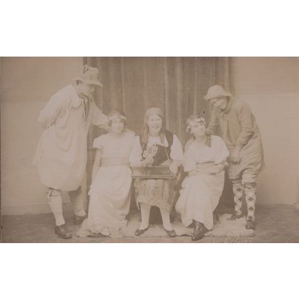 Romany Girl Playing Card Magic Tricks Fancy Dress Dorset Old Postcard