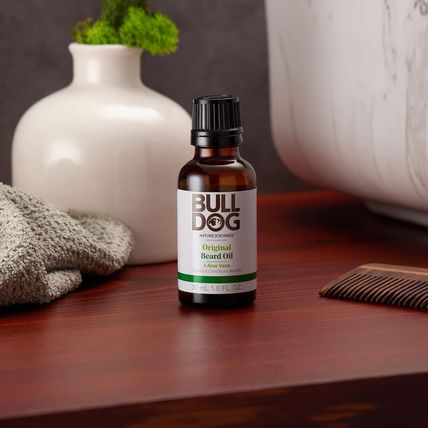Bulldog Mens Skincare and Grooming Original Beard Oil with Aloe-1 OZ.-NEW-FAST