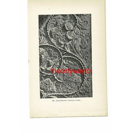 Renaissance Church Work, Art In Needlework, Book Illustration (Print), 1900