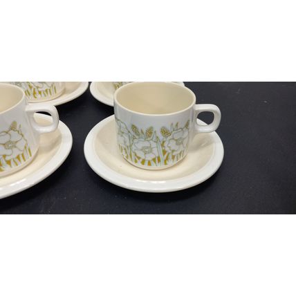 1977 Original Fleur Hornsea Coffee Mugs Cups Saucer Plates Flowers ENGLAND