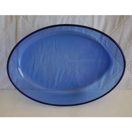 Pyrex Glass Oven to Table Blue Oval Baking Casserole Gratin Dish
