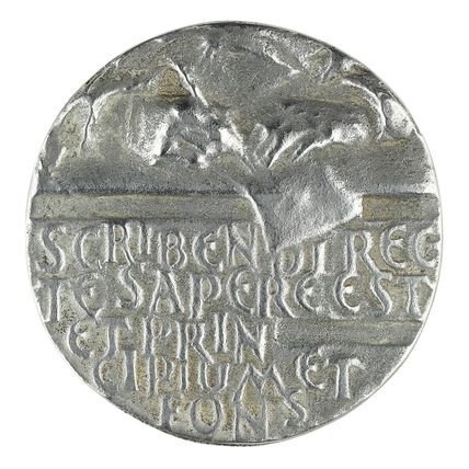 Bronzen beeld Eric Claus : Schrijven, z.j.