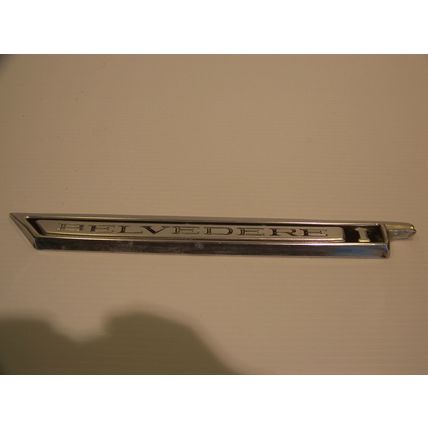 1966 PLYMOUTH BELVEDERE I LH FENDER TRIM EMBLEM OEM