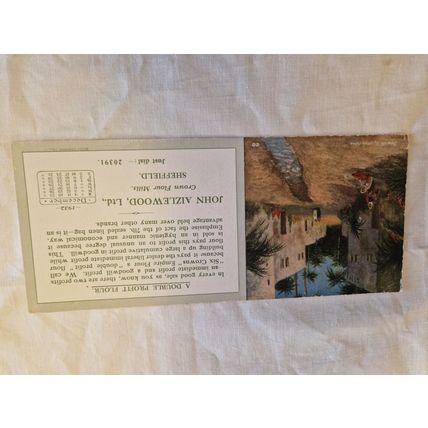 Vintage John Aizelwood Ltd Flour Mill Sheffield Blotting Paer