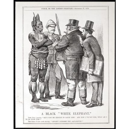 A BLACK “WHITE ELEPHANT” 1879 Sir John Tenniel Joseph Swain PUNCH CARTOON PAGE