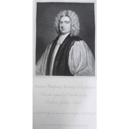 1834 Francis Atterbury - original engraving from Lodge's Portraits. 17x11 inches