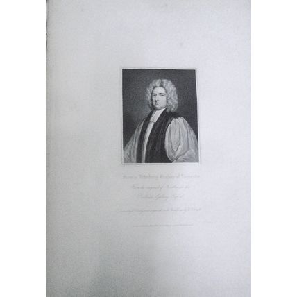 1834 Francis Atterbury - original engraving from Lodge's Portraits. 17x11 inches