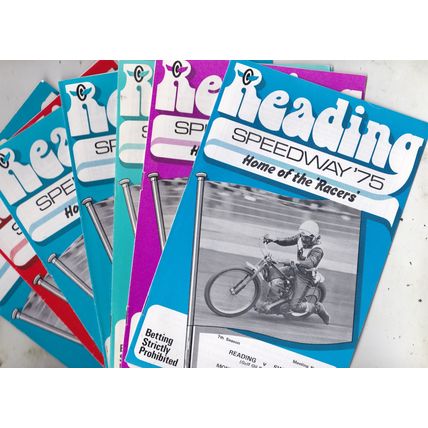 Reading Speedway 1975. ( 9 PROGRAMMES JOB LOT)