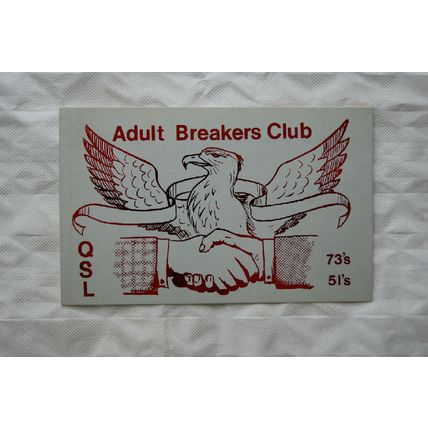 QSL Card Adult Breakers Club