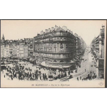 Rue de la République, Marseille, c.1910 - CPA JFE20