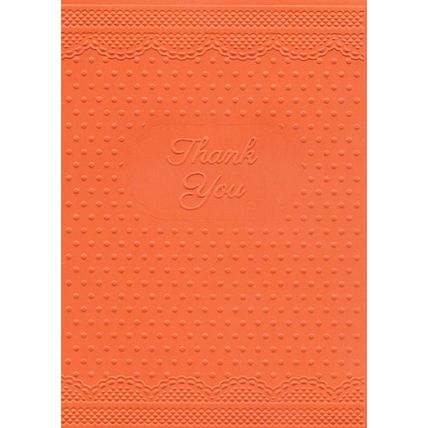 Thank You 5"x7" Embossed Card. 10 Sheets. Dots (44TY). Cardmaking Crafts