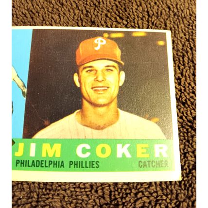 1960 Topps # 438 Jim Coker Catcher 6.0 EX/MT Or Better Shape Light Creases