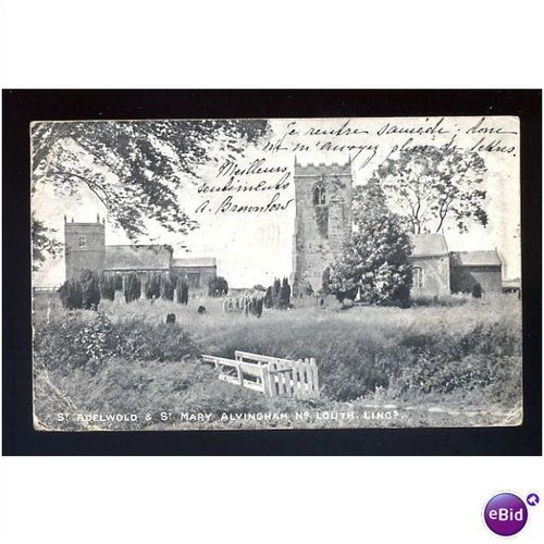 Lincolnshire ALVINGHAM Church Postcard