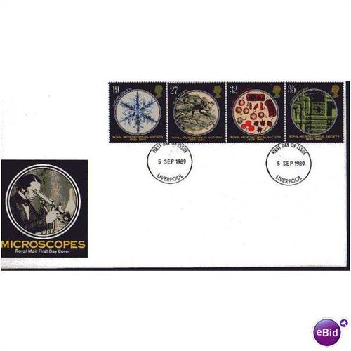 1989 ' MICROSCOPES F.D.C (LIVERPOOL CANCELLED) (EBID450)
