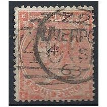 1863 SG79 4d Bright Red Good Used "EK"...
