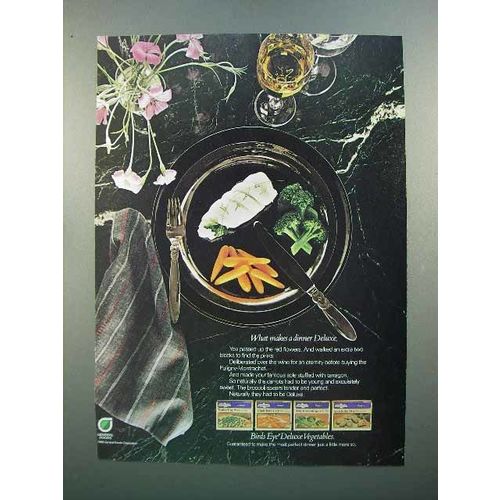 1986 Birds Eye Deluxe Vegetables Ad - Makes a Dinner