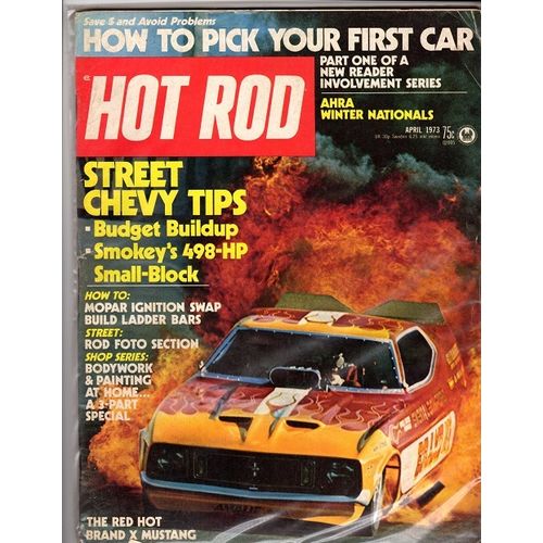 Hot Rod April 1973 AHRA Winter Nationals Brand X Mustang