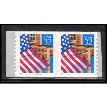 2915Av 32c U.S. Flag Over Porch Fine MNH CNP Left 44444A V/UL PA1798