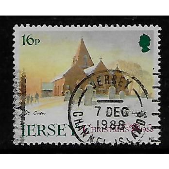 JERSEY 1988 CHRISTMAS JERSEY PARISH CHURCH 16p ST OVEN SG 459 FINE USED