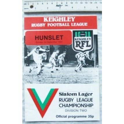 1985 programme Keighley v. Hunslet
