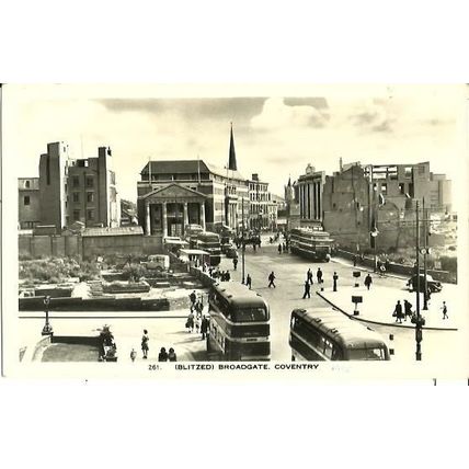 Warwickshire COVENTRY Broadgate (Blitzed) Postcard (Busst 261)