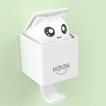 Cute Cat Hook – Nail-Free Adhesive Wall & Door Hook for Clothes, Shoes, Hats