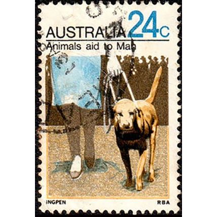 Australia 1971 Animal Aid to Man 24c Used Stamp Guide Dog