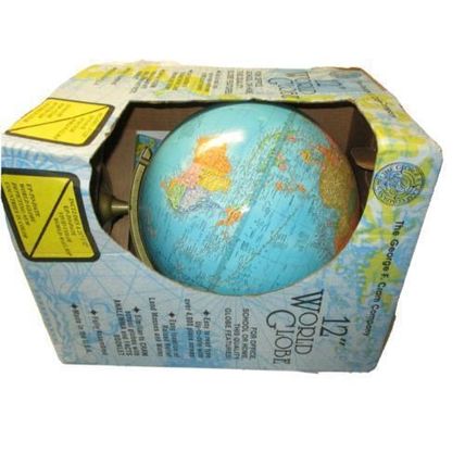 Blue Ocean 12in. Tabletop Globe, Champagne Base