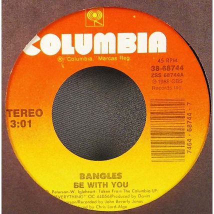 Bangles - Be With You / Let It Go Vinyl 45