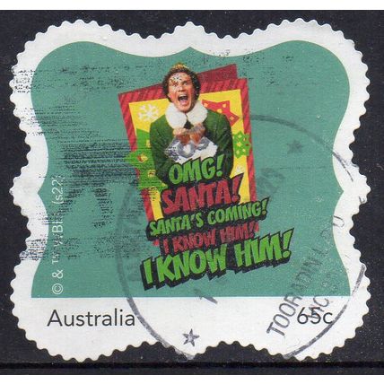 Australia 2022 MyStamps - Buddy the Elf - OMG Santa! Santa's Coming... 65c Used
