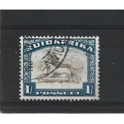 SouthAfrica.SG48 1s Black&Blue Wildebeest.Afrikaans Inscription.Fine Used.Aug25c
