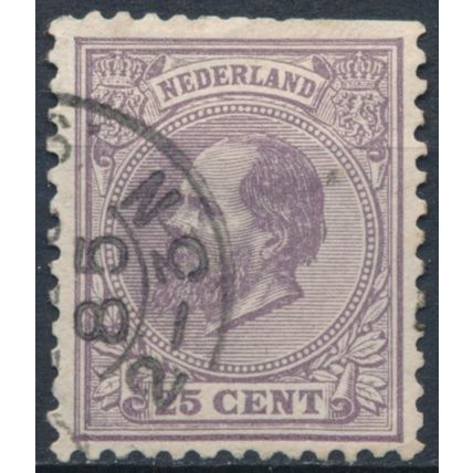 King William III: 25c P12½x12 - Netherlands 1872 - FH - MiNr 23D